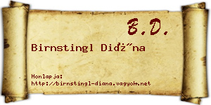 Birnstingl Diána névjegykártya